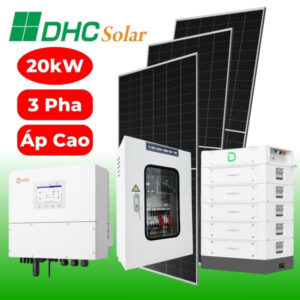 Lắp điện mặt trời Hybrid 20kW 3 pha áp cao