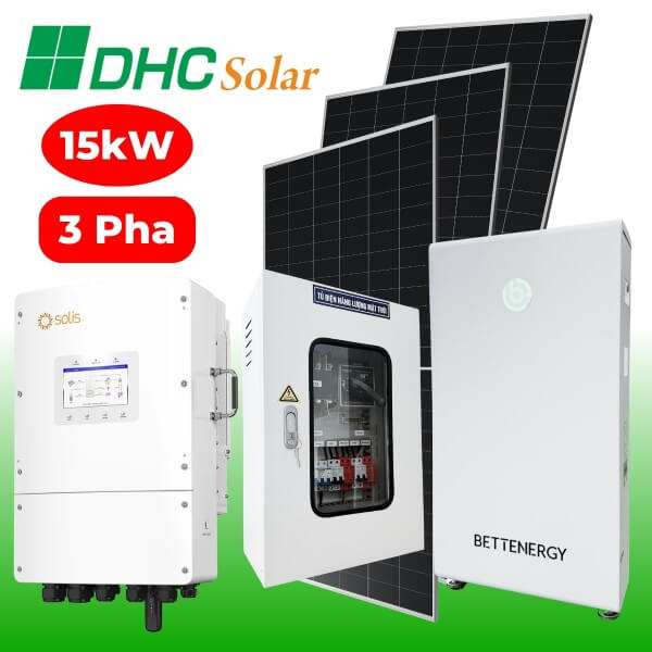 Lắp điện năng lượng mặt trời 15kW có lưu trữ
