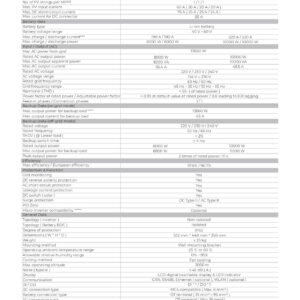 Datasheet Sungrow 8kW MG8RL