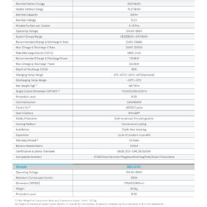 Datasheet Dyness STACK314 48kWh - 241kWh
