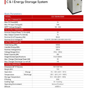 Datasheet Easyway ESS 100kWh-50kW