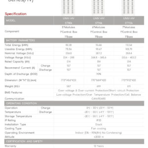 Datasheet Easyway UNIV-16kWh(H)