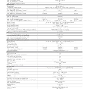 Datasheet Sungrow Hybrid 15kW MG15TL